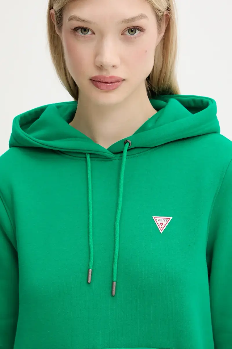 felpa donna colore arancione con cappuccio W4YQ04 KC811 Verde miniatura 4