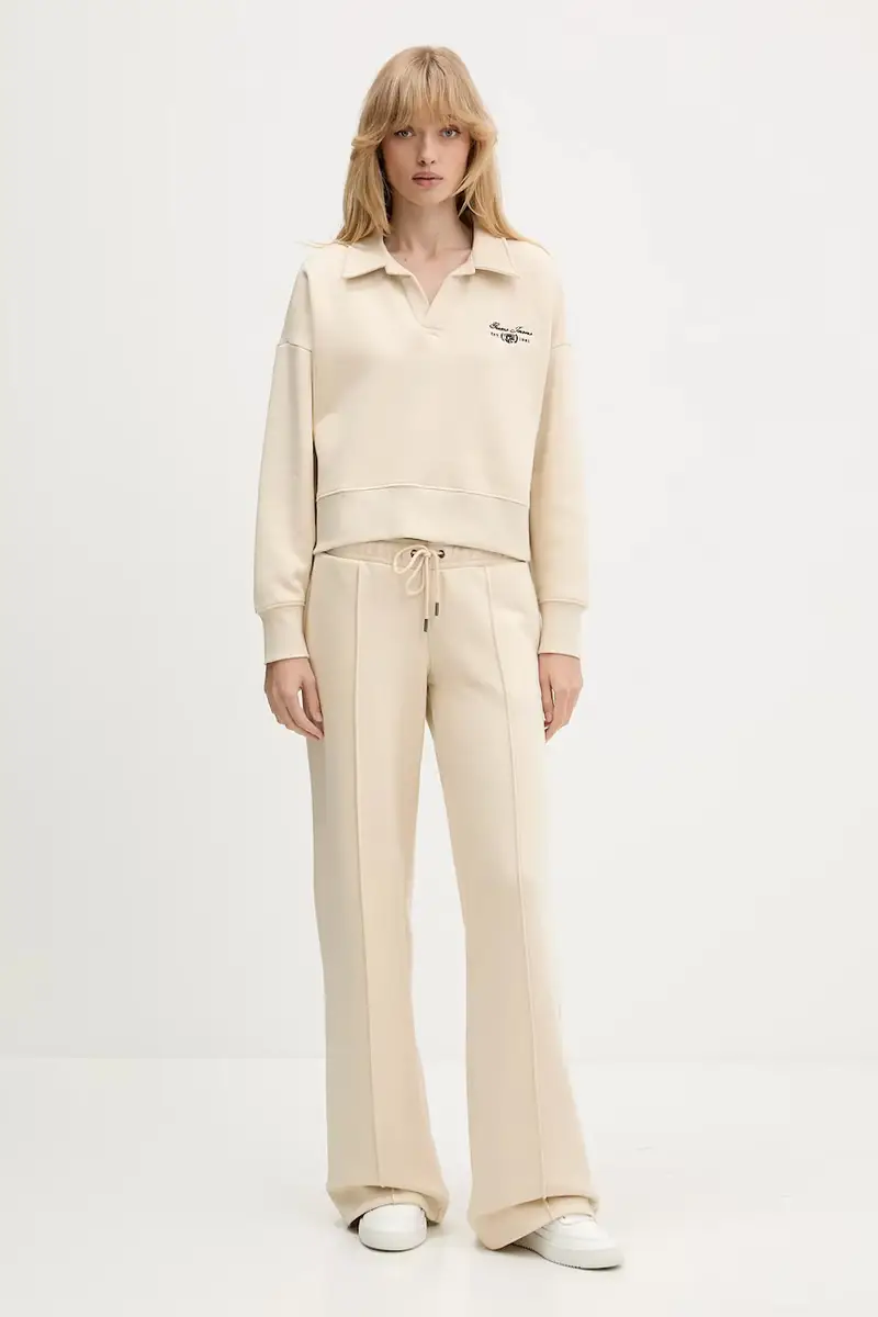 felpa donna colore beige W5BQ09 KC811 miniatura 2