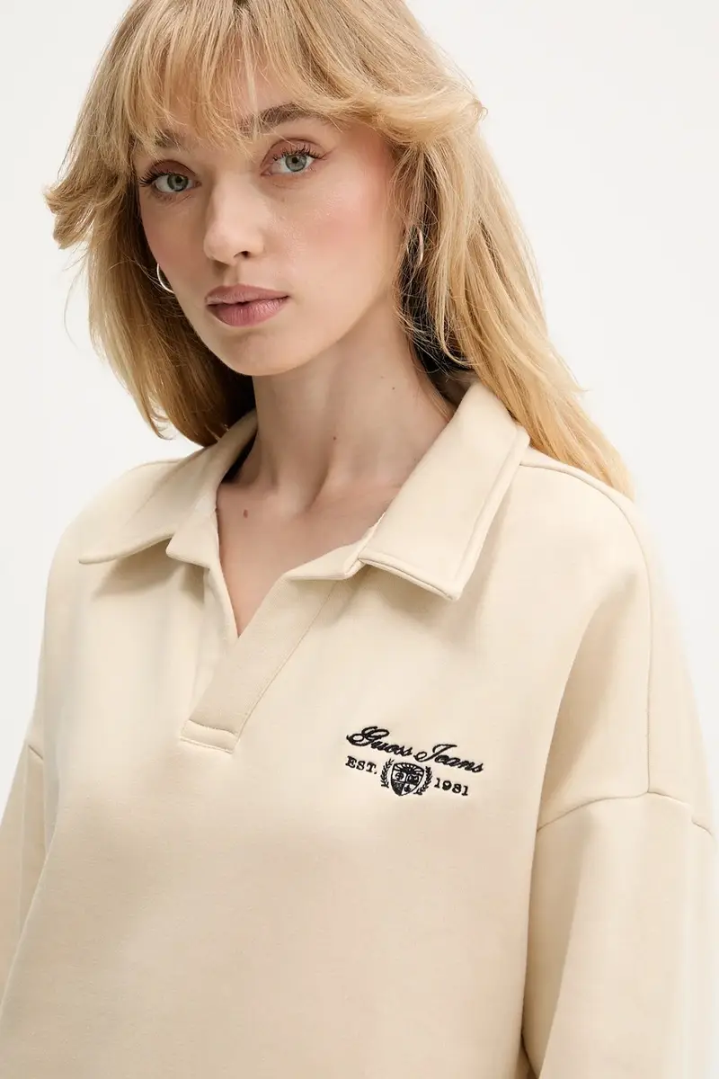 felpa donna colore beige W5BQ09 KC811 miniatura 4