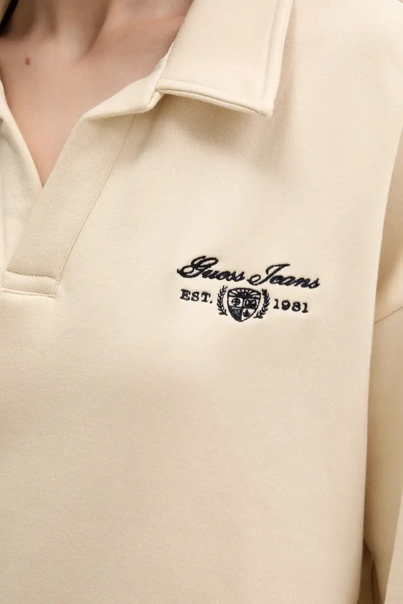 felpa donna colore beige W5BQ09 KC811 miniatura 5