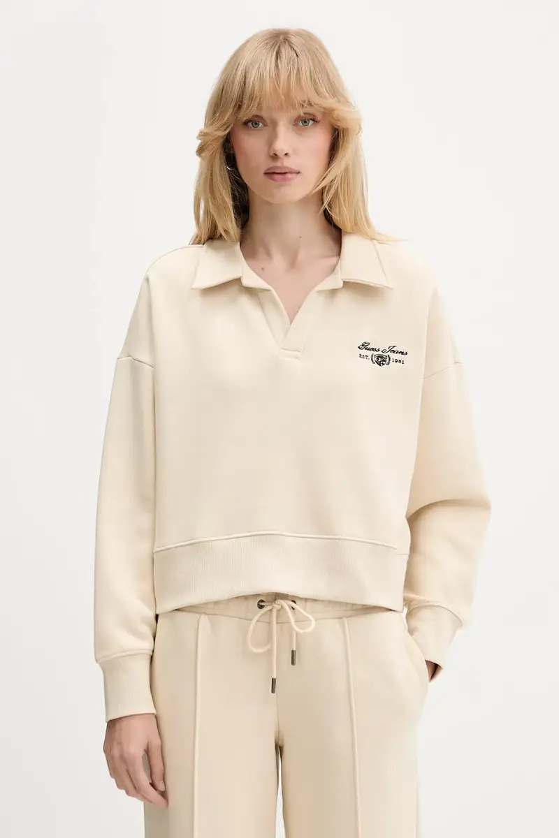 felpa donna colore beige W5BQ09 KC811