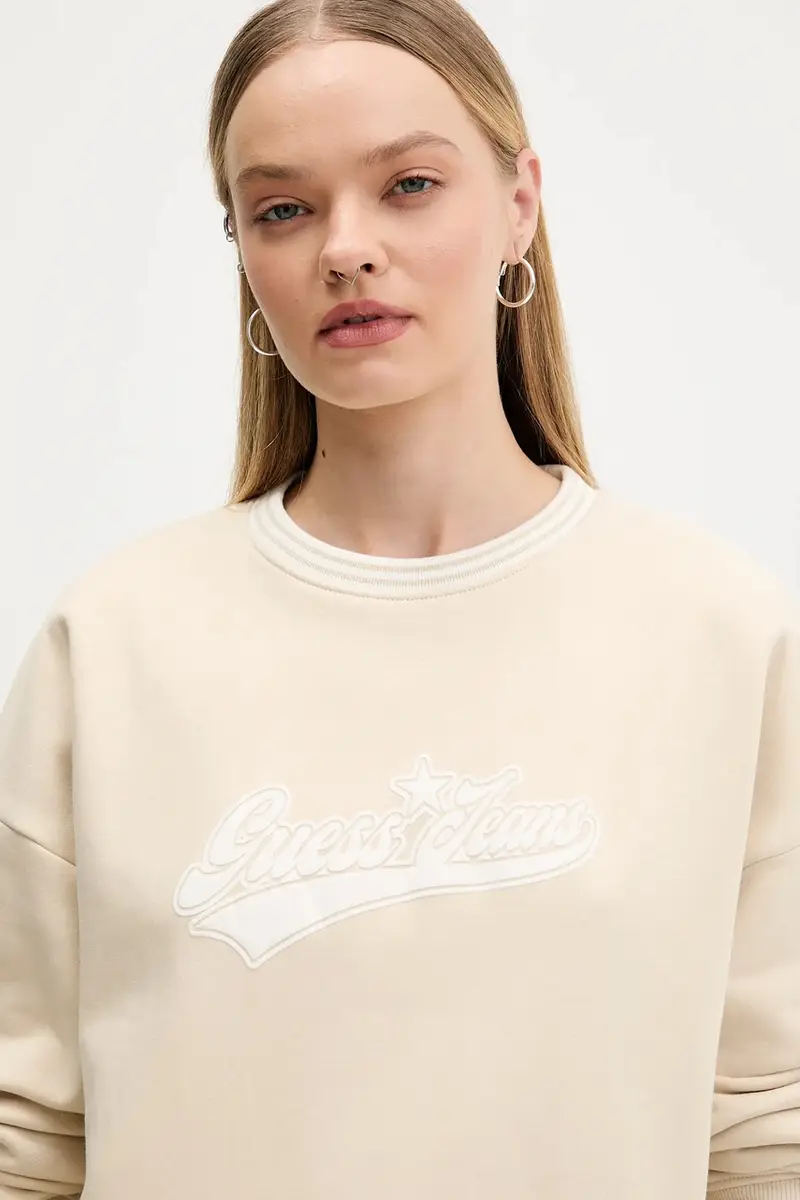 felpa donna colore beige W5BQ23 KC811 miniatura 4