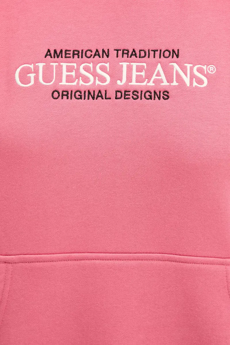 felpa donna colore bianco con cappuccio con applicazione W4YQ15 KC811 Rosa miniatura 5