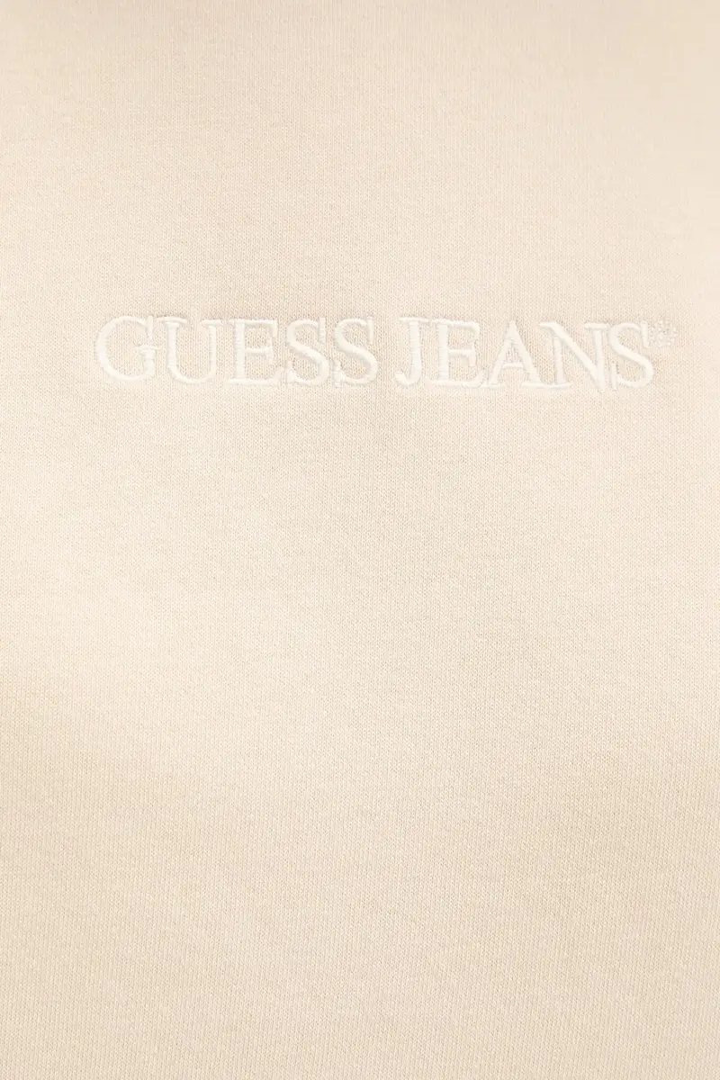 felpa donna colore blu navy con applicazione W4YQ10 KC811 Beige miniatura 5