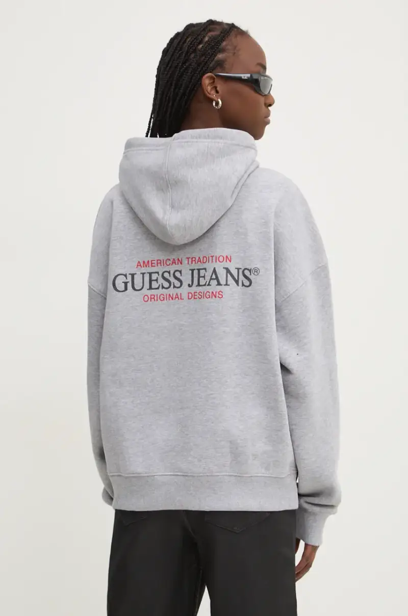 felpa donna colore grigio con cappuccio W4BQ21 KC811 miniatura 3