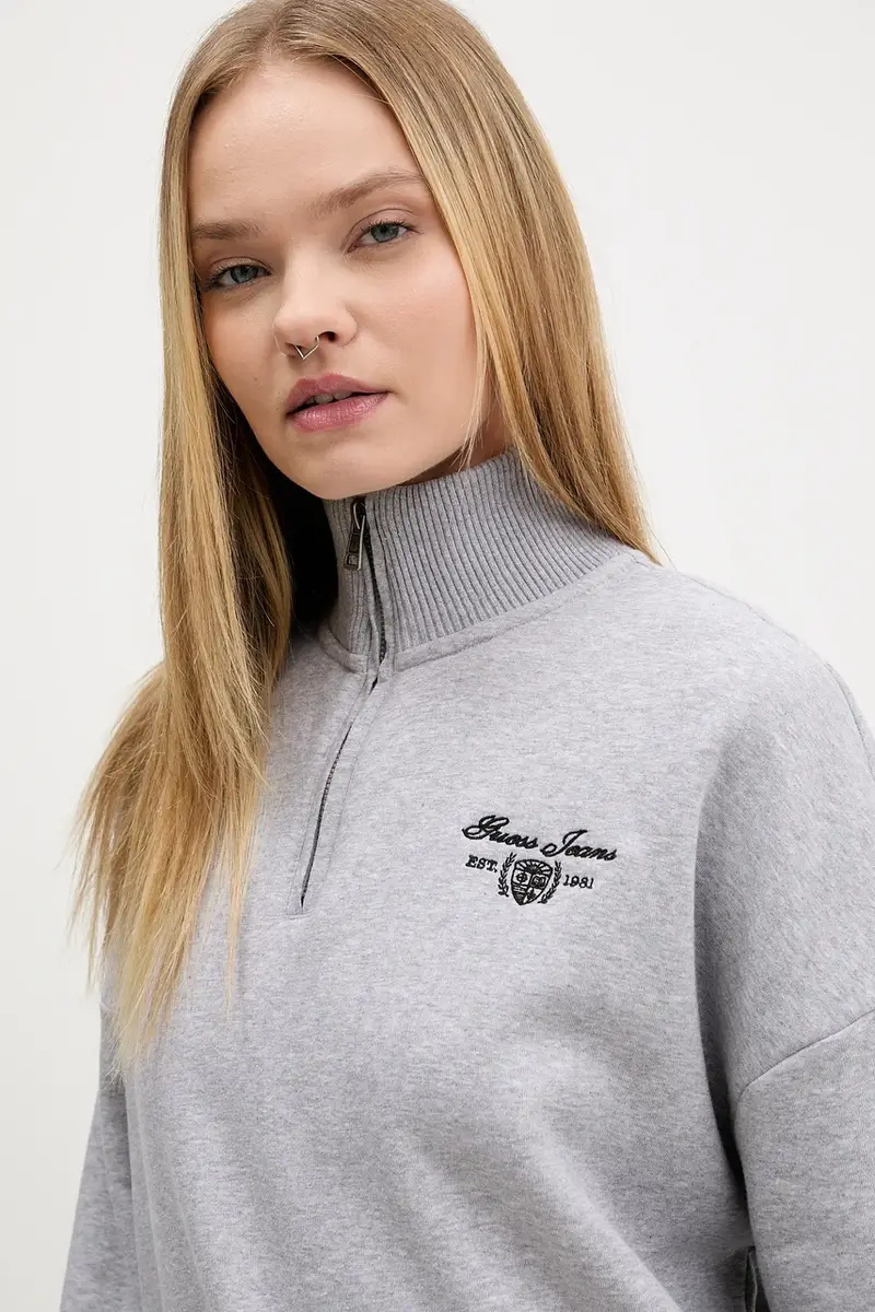 felpa donna colore grigio W5BQ06 KC811 miniatura 4