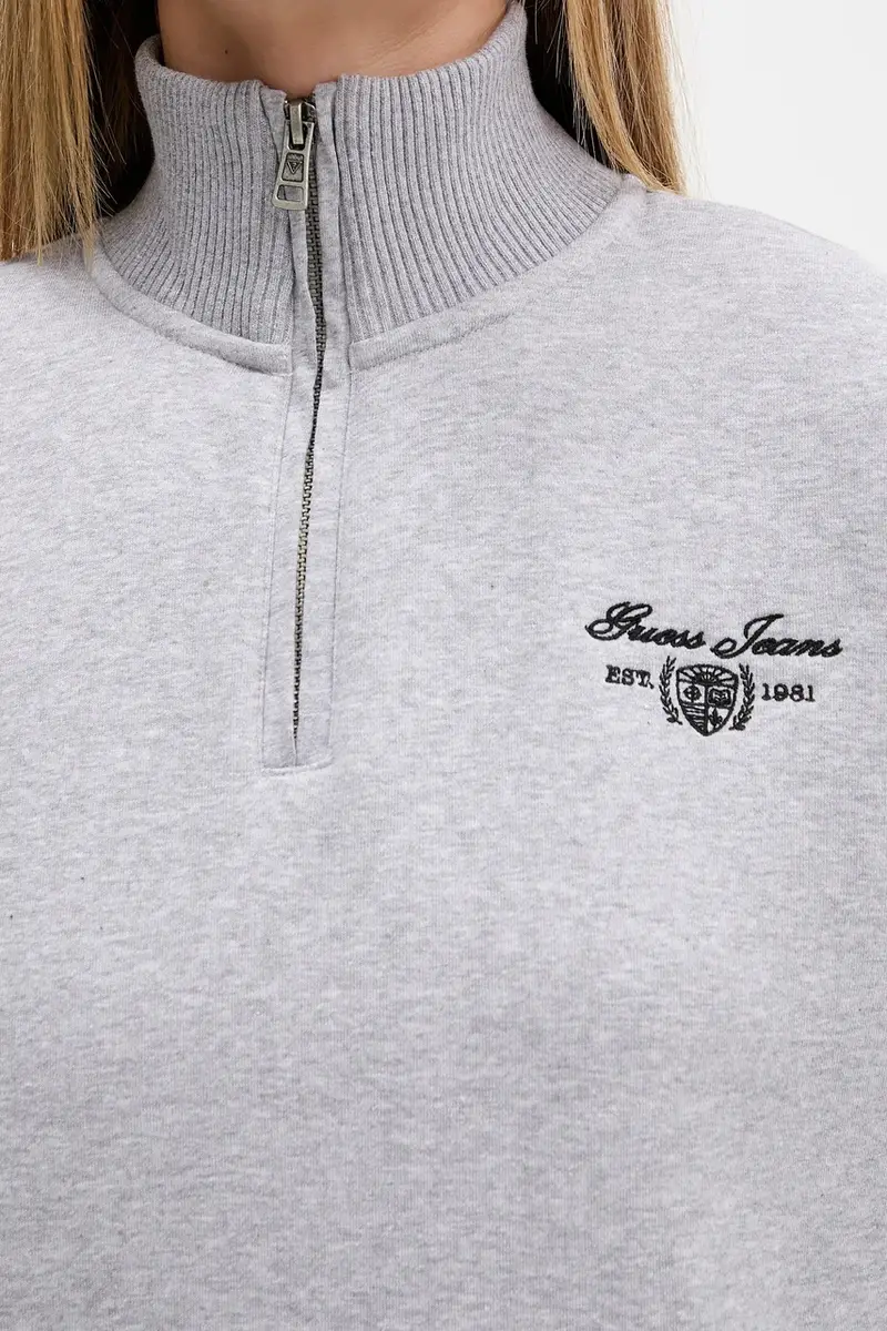 felpa donna colore grigio W5BQ06 KC811 miniatura 5