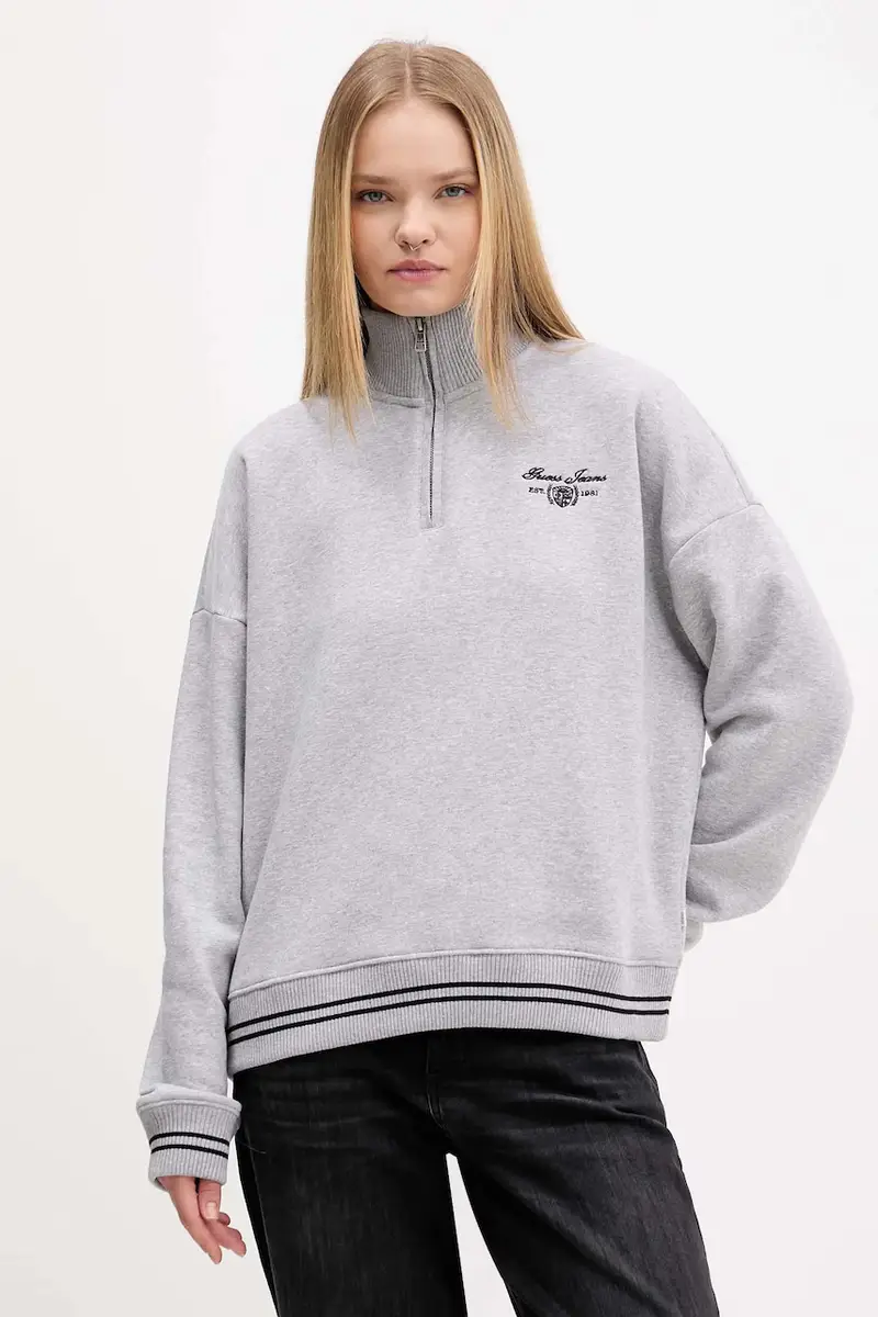 felpa donna colore grigio W5BQ06 KC811