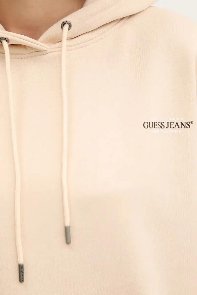 felpa donna colore nero con cappuccio W4BQ21 KC811 Beige miniatura 5