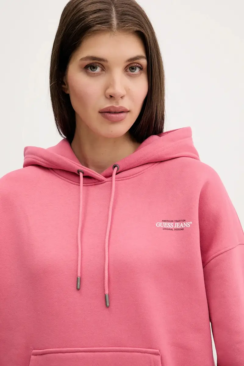 felpa donna colore nero con cappuccio W4BQ21 KC811 Rosa miniatura 4