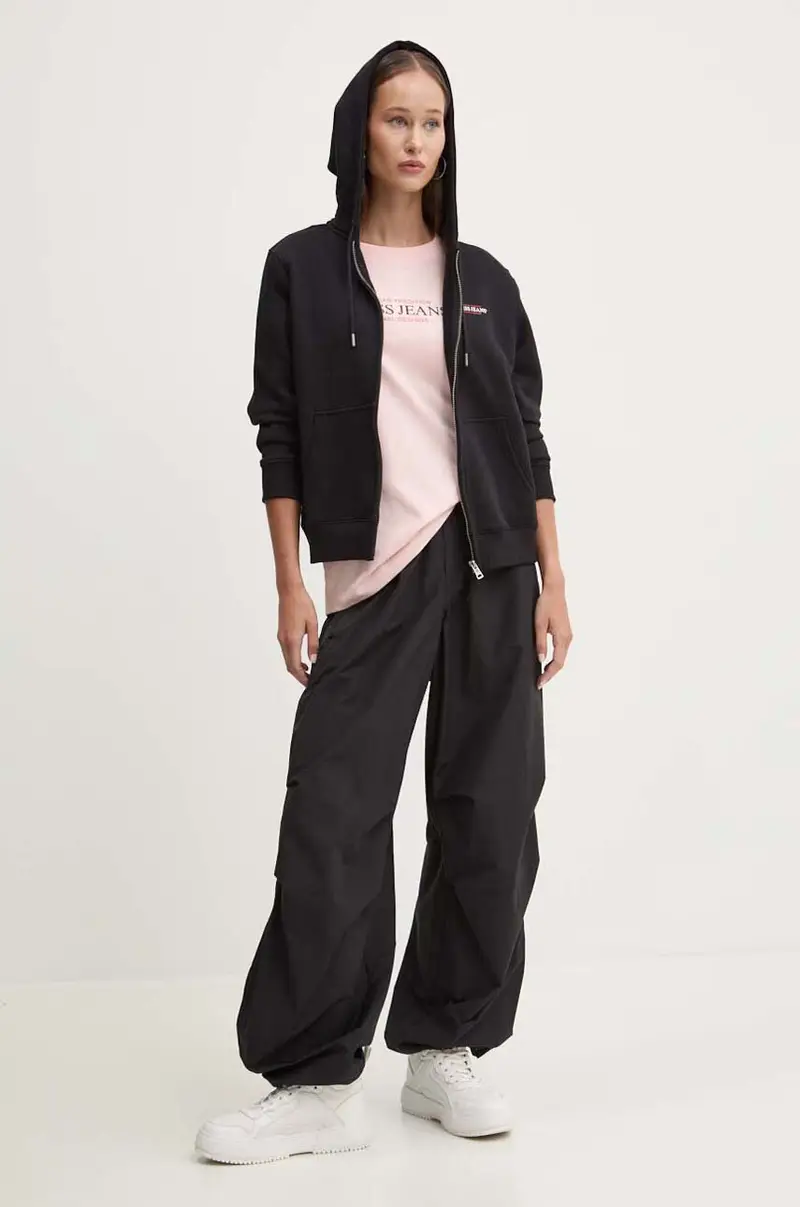 felpa donna colore nero con cappuccio W4YQ13 KC811 miniatura 2