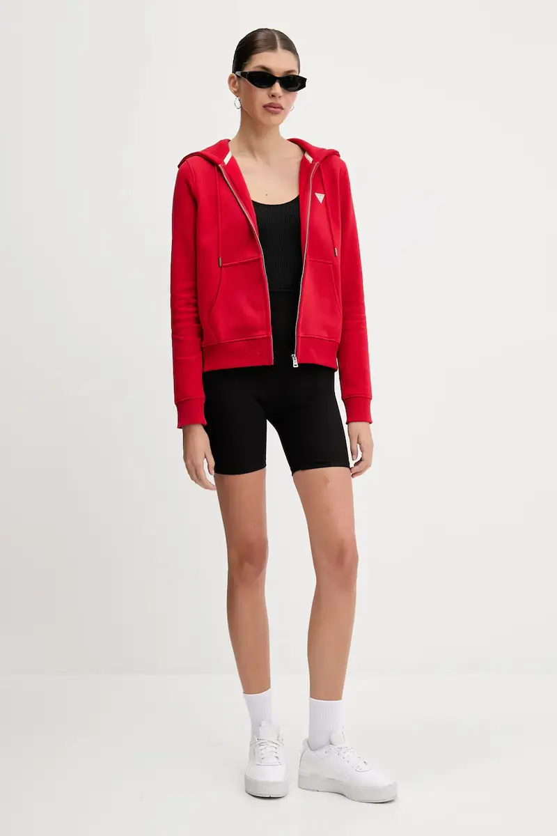 felpa donna colore rosso con cappuccio W4YQ03 KC811 miniatura 2