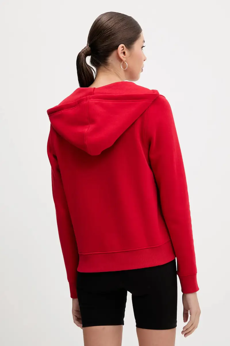 felpa donna colore rosso con cappuccio W4YQ03 KC811 miniatura 3