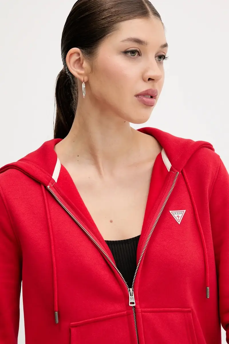 felpa donna colore rosso con cappuccio W4YQ03 KC811 miniatura 4