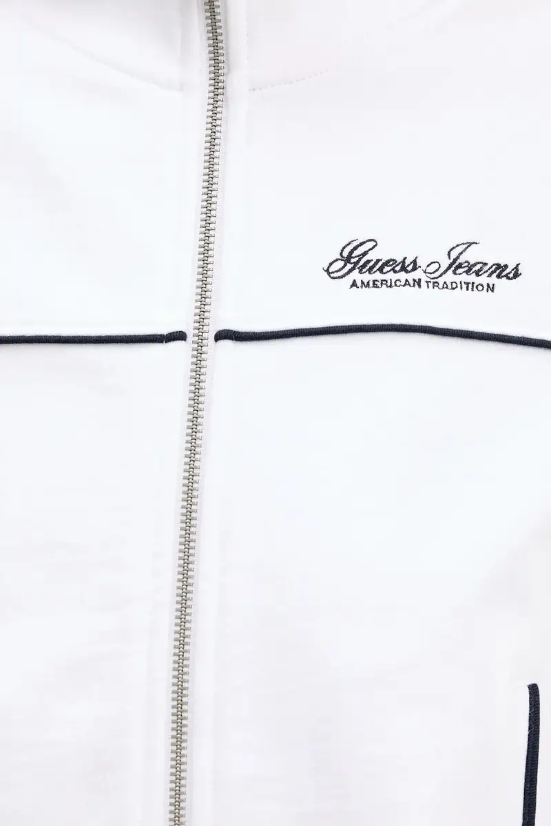 felpa in cotone donna colore bianco con applicazione W5YQ17 K68I4 miniatura 5