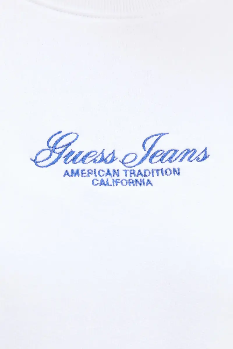 felpa in cotone donna colore bianco con applicazione W5YQ28 KCPR1 miniatura 5