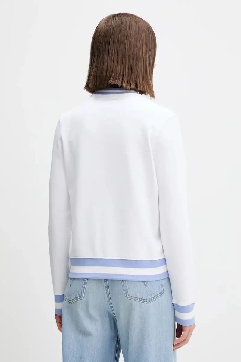 felpa in cotone donna colore bianco W5YQ19 K68I4 miniatura 3