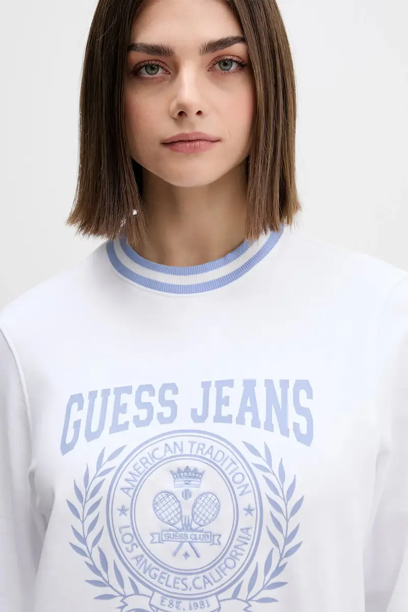 felpa in cotone donna colore bianco W5YQ19 K68I4 miniatura 4