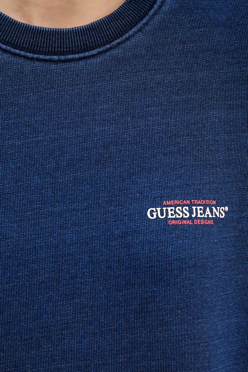 felpa in cotone donna colore blu navy W5YQ22 KCXQ1 miniatura 5