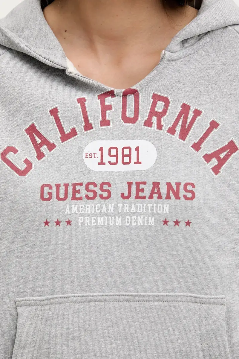 felpa in cotone donna colore grigio con cappuccio W5YQ14 KCPR1 miniatura 5