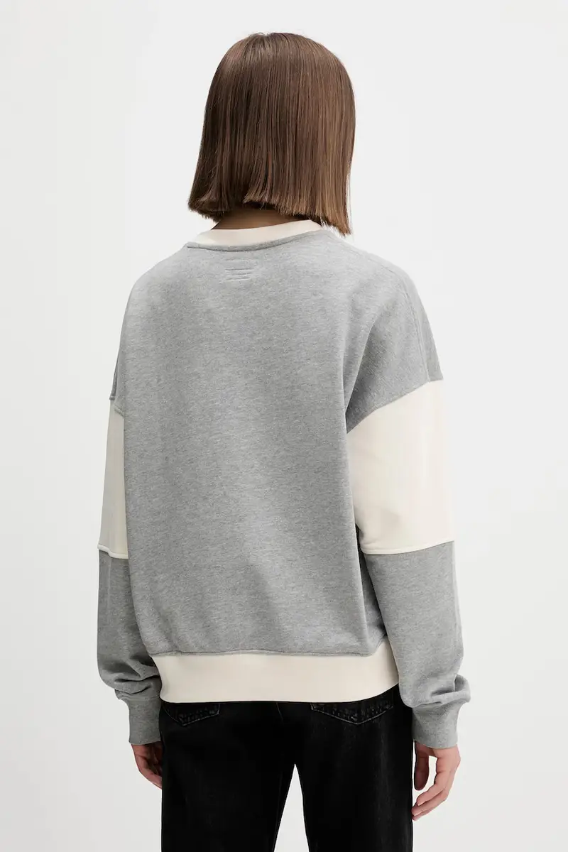 felpa in cotone donna colore grigio W5YQ20 K68I4 miniatura 3