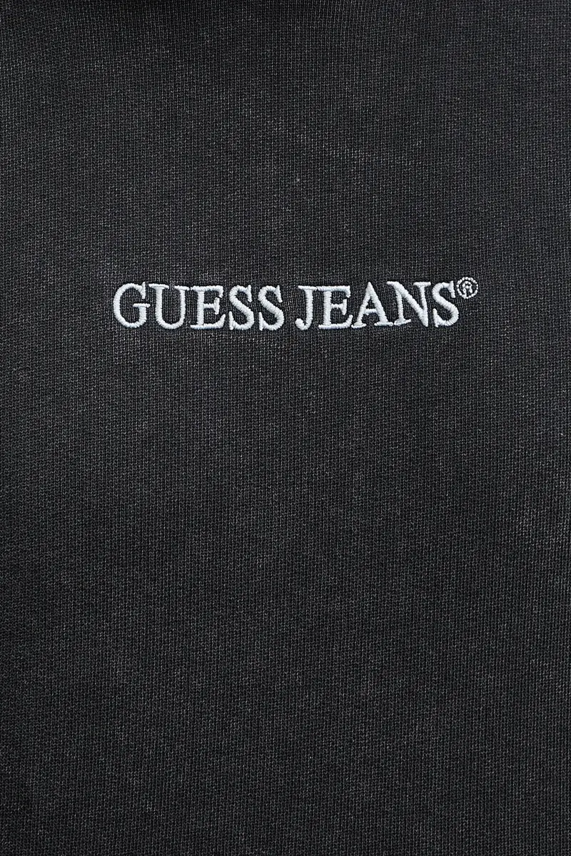 felpa in cotone donna colore nero con cappuccio con applicazione W5BQ15 KCPR1 miniatura 5