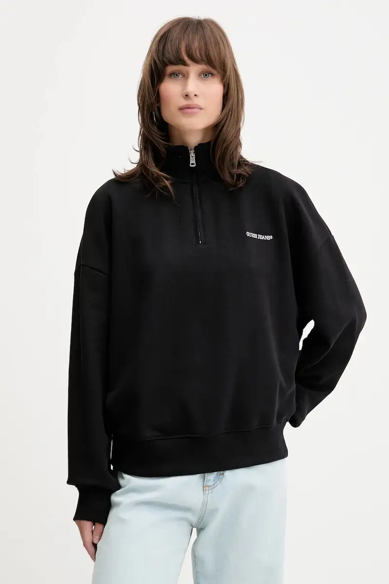 felpa in cotone donna colore nero W5YQ09 K68I4