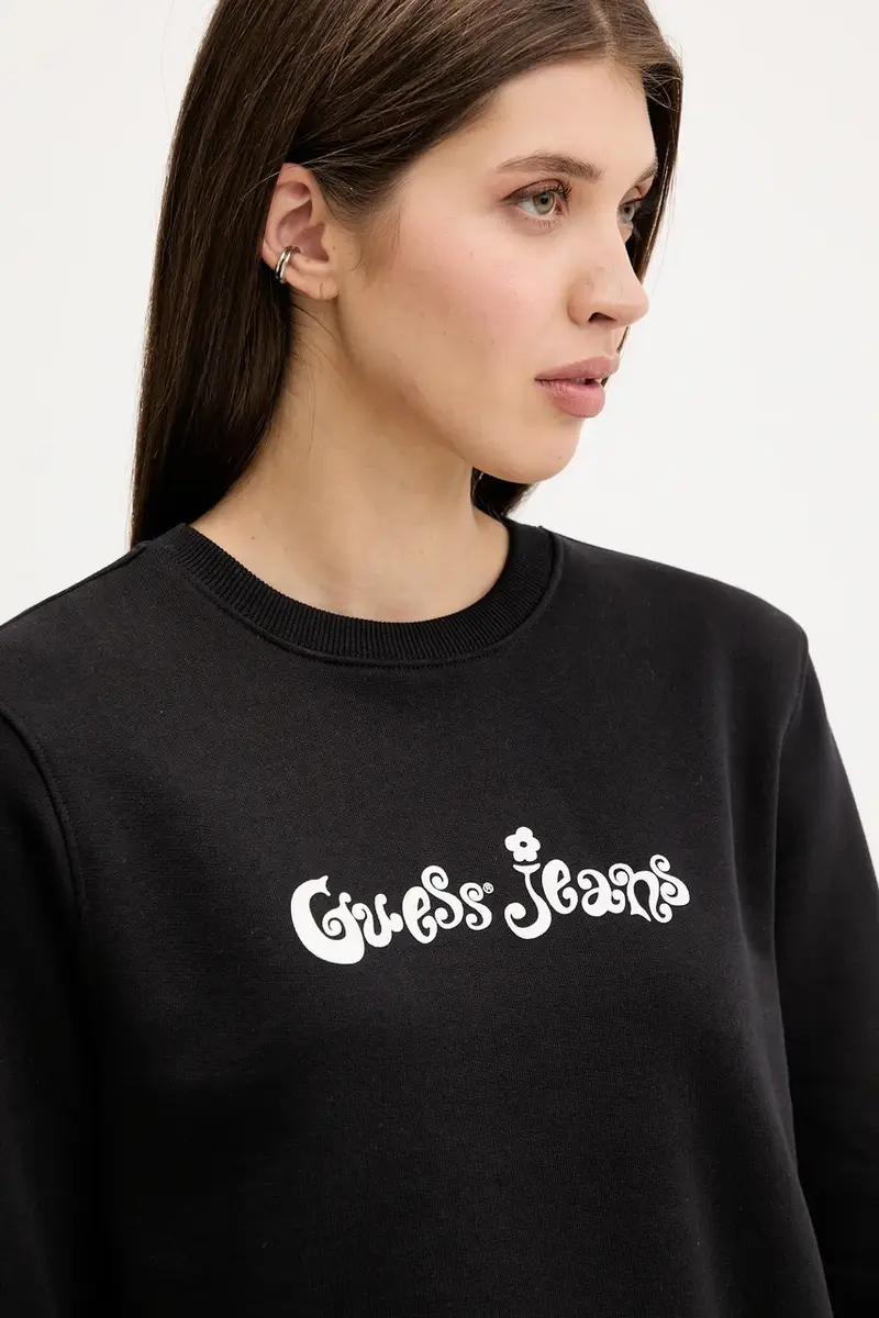 felpa in cotone donna colore nero W5YQ15 K68I4 miniatura 4