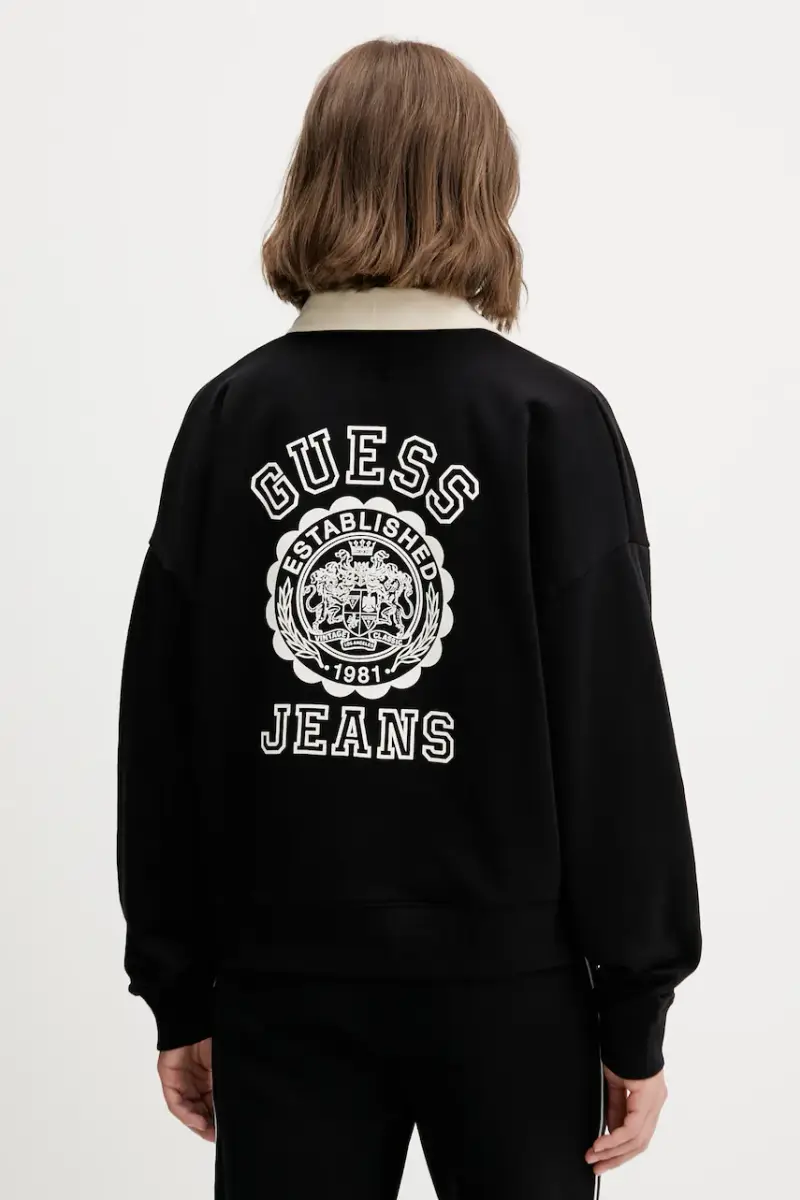 felpa in cotone donna colore nero W5YQ16 K68I4 miniatura 3