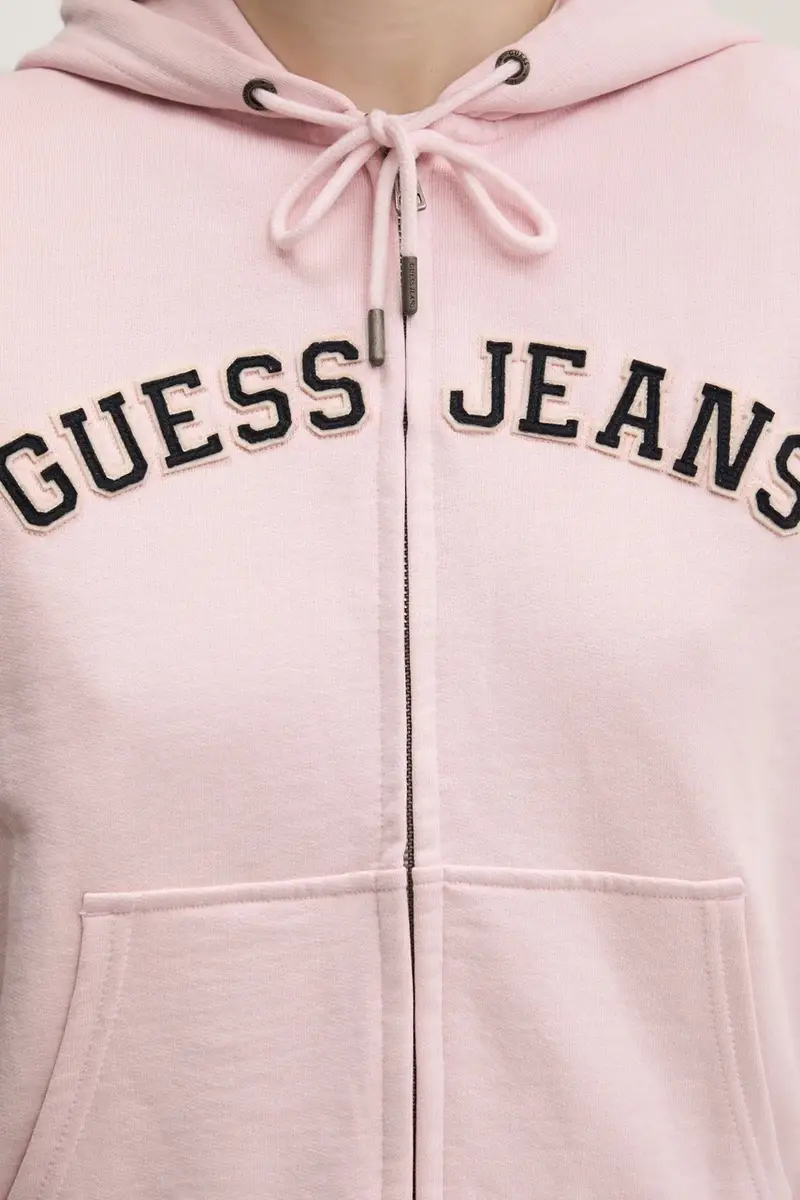 felpa in cotone donna colore rosa con cappuccio W5RQ20 K68I4 miniatura 5