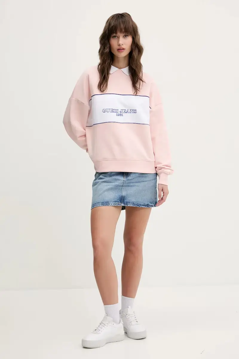 felpa in cotone donna colore rosa W5GQ17 K68I4 miniatura 2