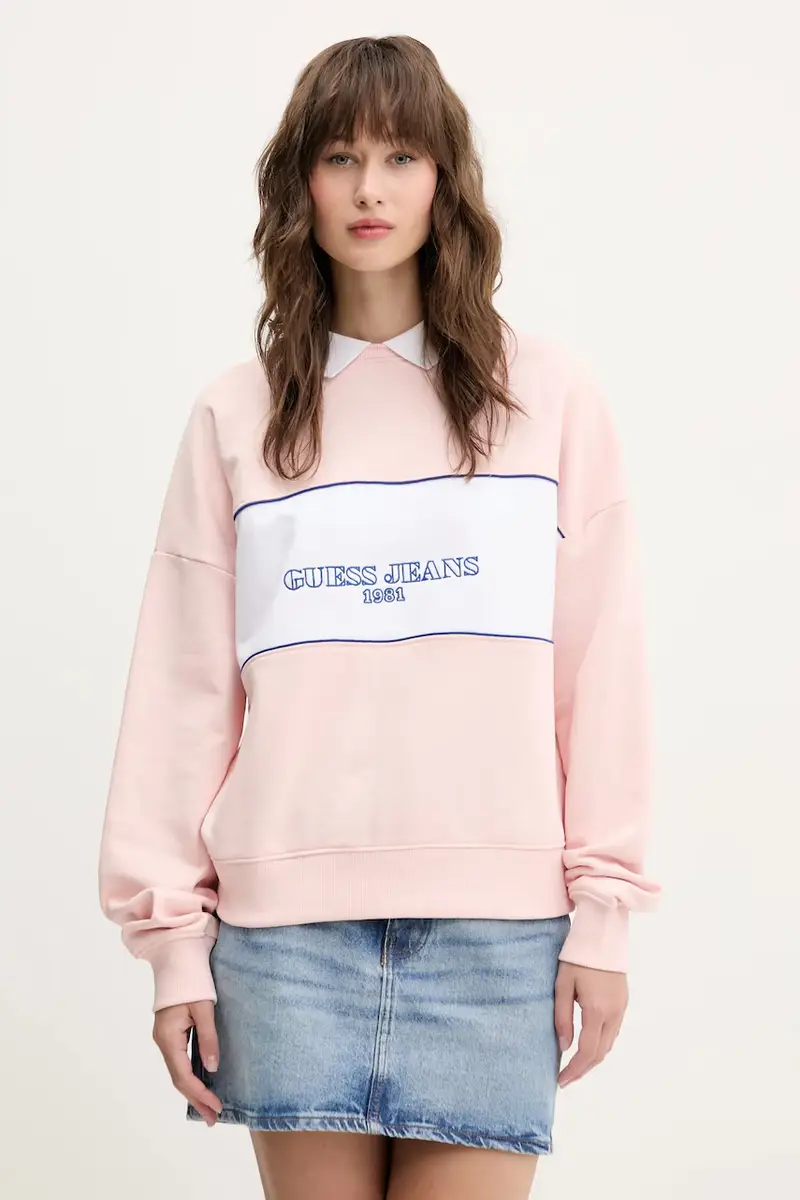 felpa in cotone donna colore rosa W5GQ17 K68I4