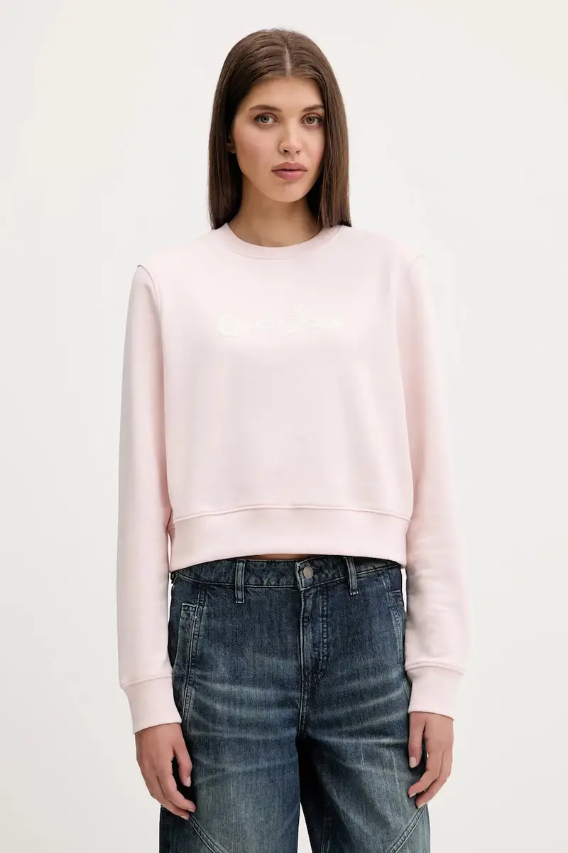 felpa in cotone donna colore rosa W5YQ15 K68I4