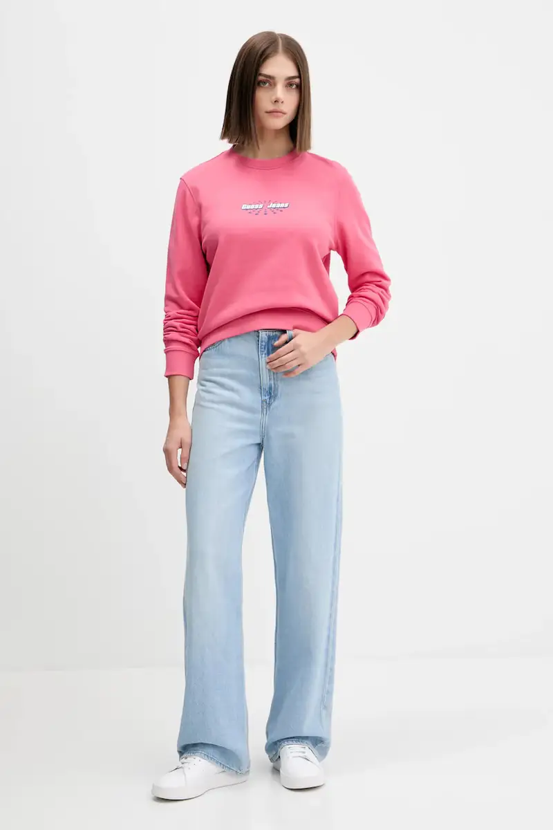 felpa in cotone donna colore rosa W5YQ23 K68I4 miniatura 2