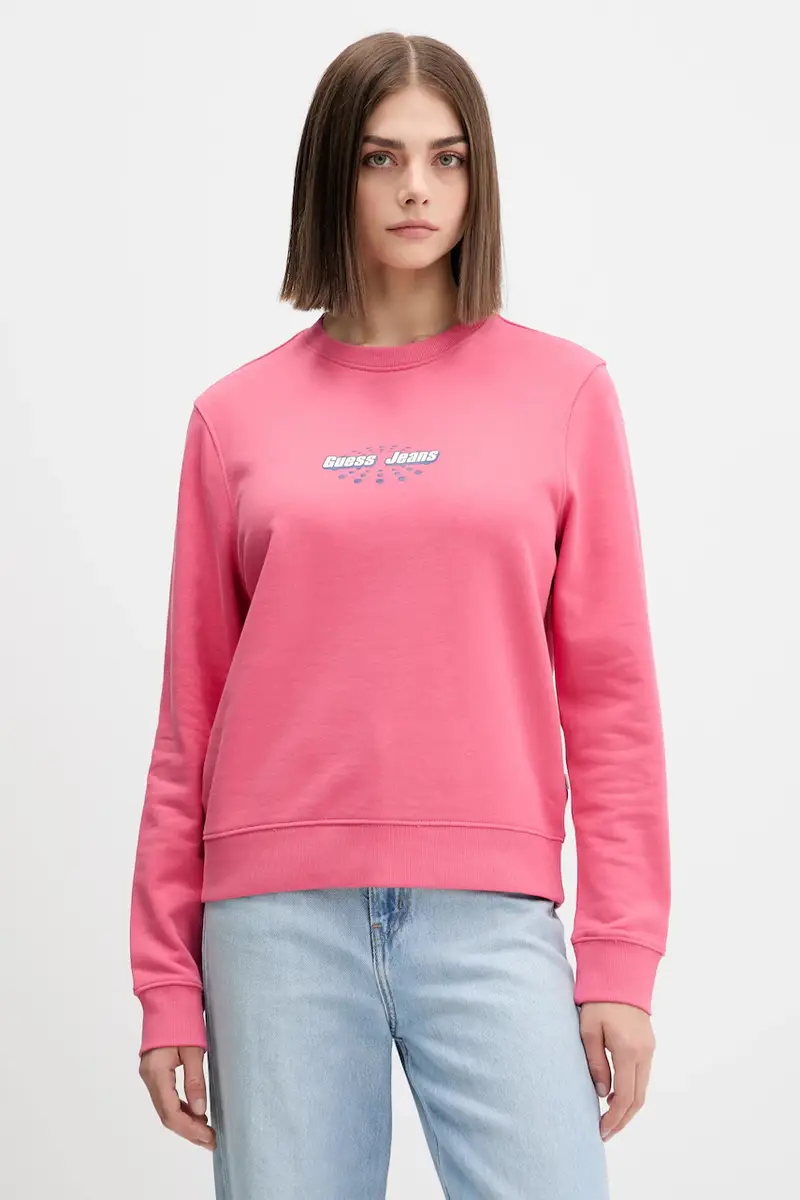 felpa in cotone donna colore rosa W5YQ23 K68I4