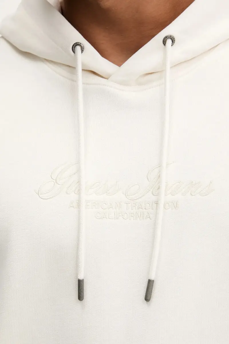 felpa in cotone uomo colore beige con cappuccio M5YQ16 KCPR1 miniatura 5