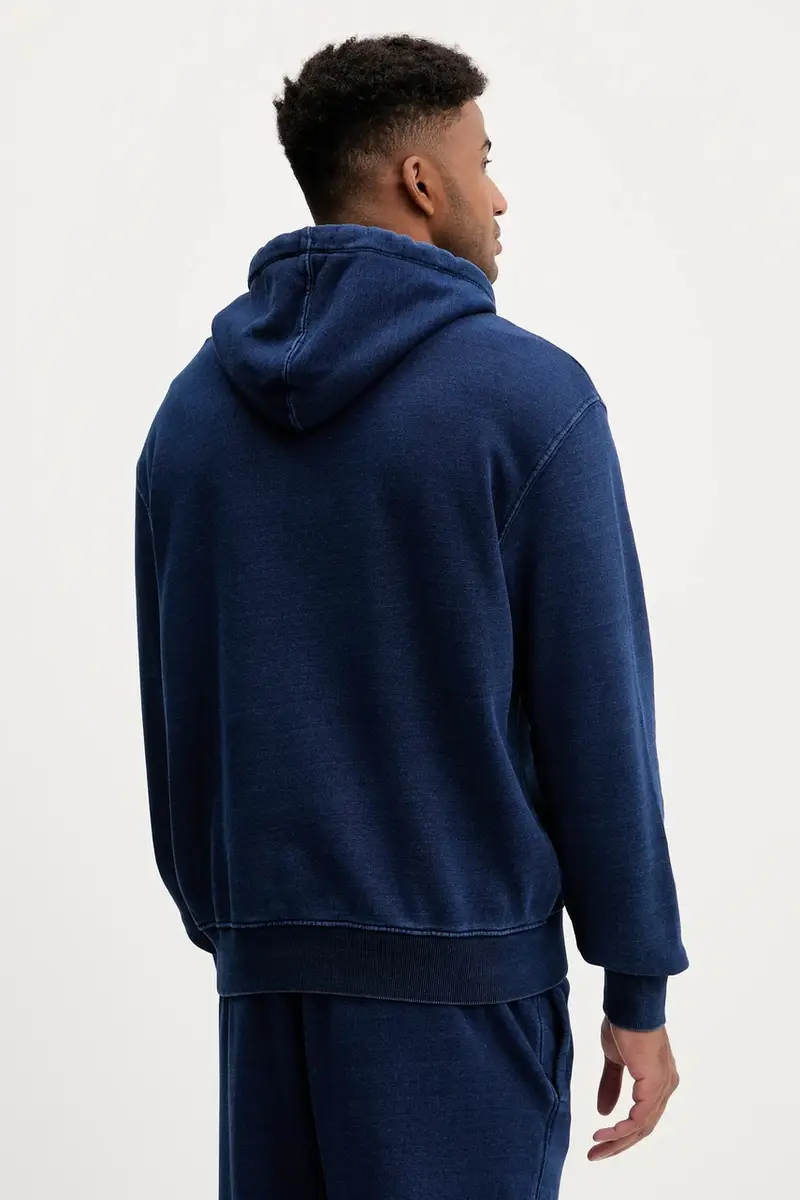 felpa in cotone uomo colore blu navy con cappuccio M5YQ27 KCXQ1 miniatura 3