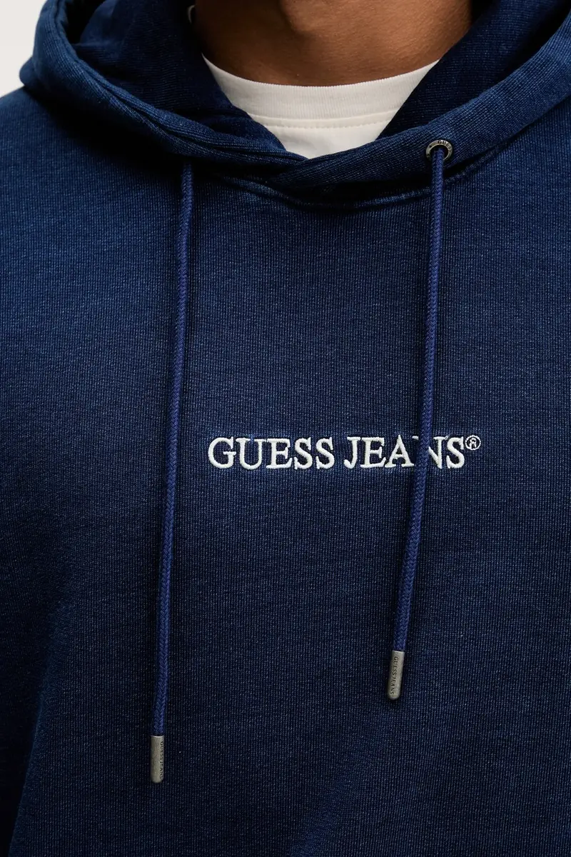 felpa in cotone uomo colore blu navy con cappuccio M5YQ27 KCXQ1 miniatura 5