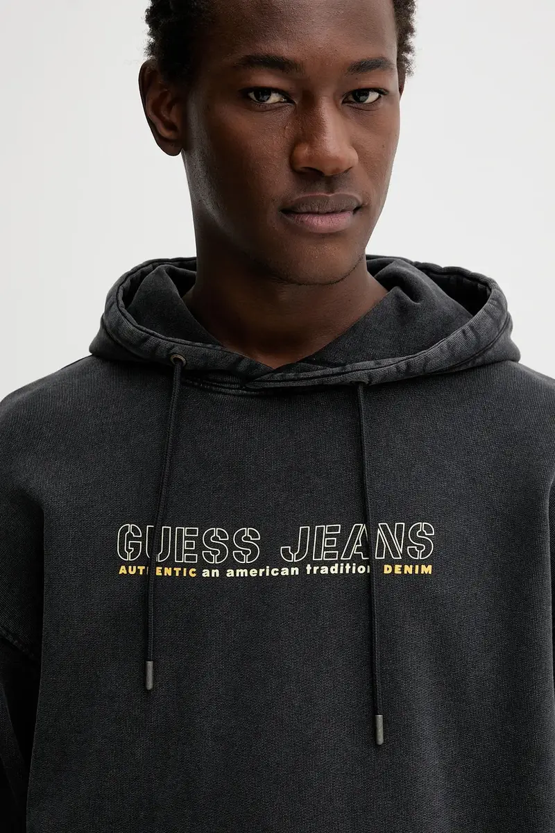 felpa in cotone uomo colore grigio con cappuccio M5BQ30 KCPR1 miniatura 4