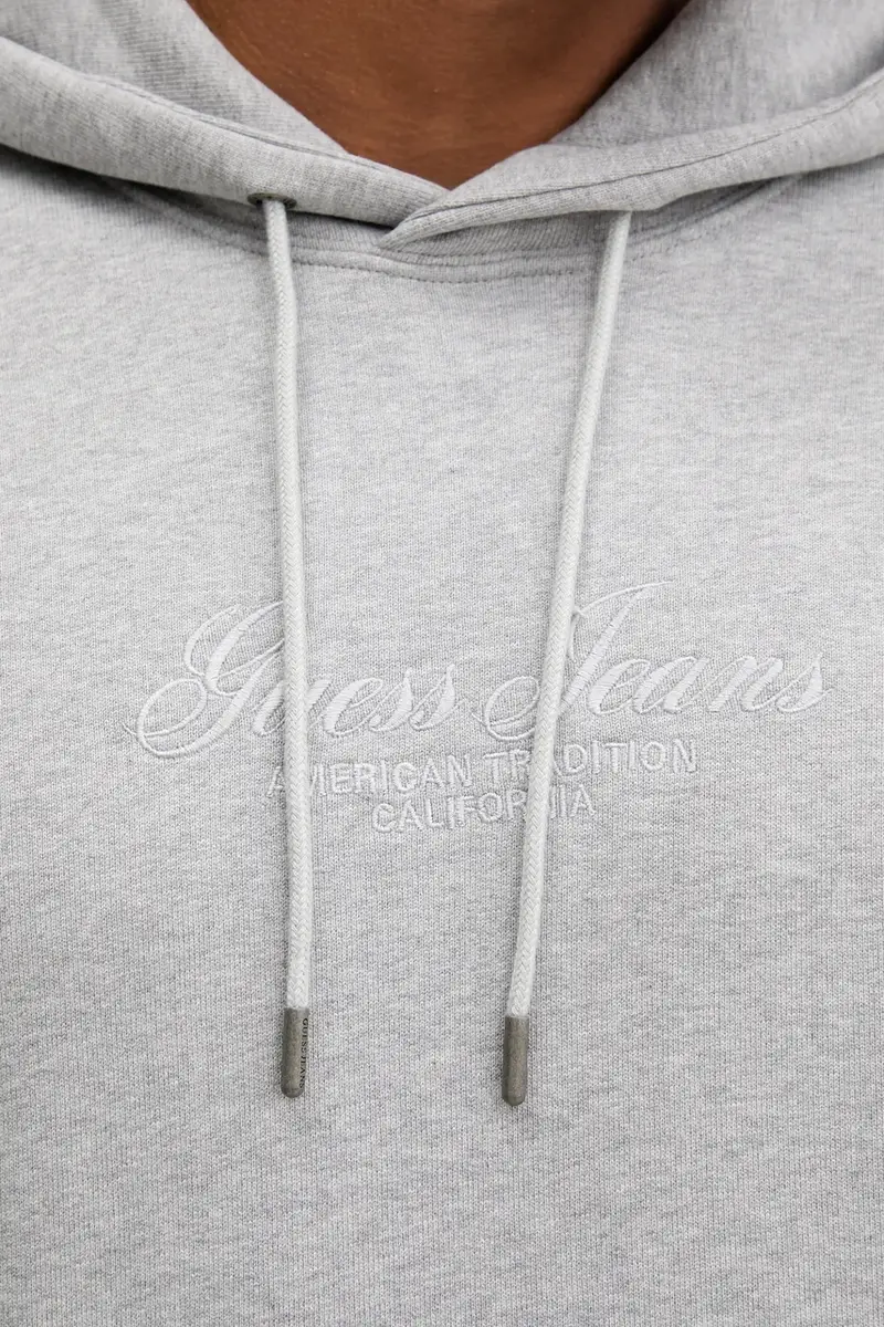 felpa in cotone uomo colore grigio con cappuccio M5YQ16 KCPR1 miniatura 5