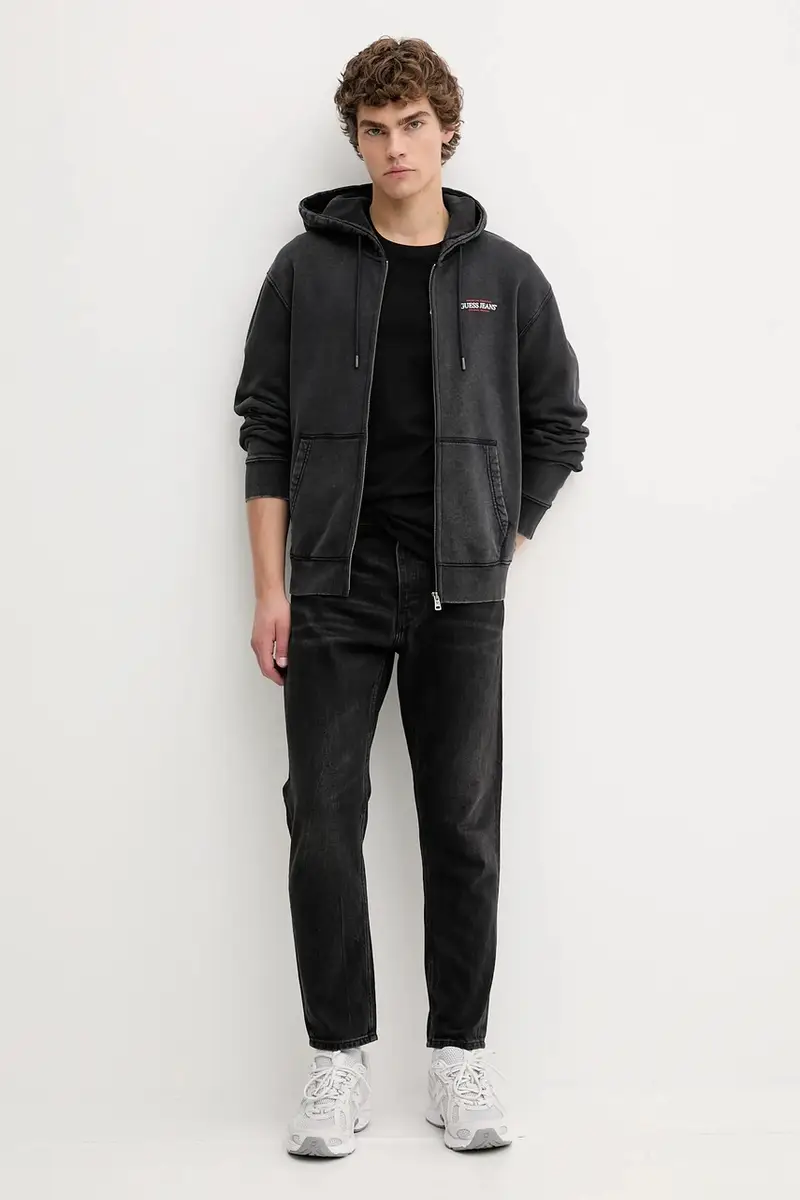 felpa in cotone uomo colore grigio M5BQ32 KCPR1 miniatura 2