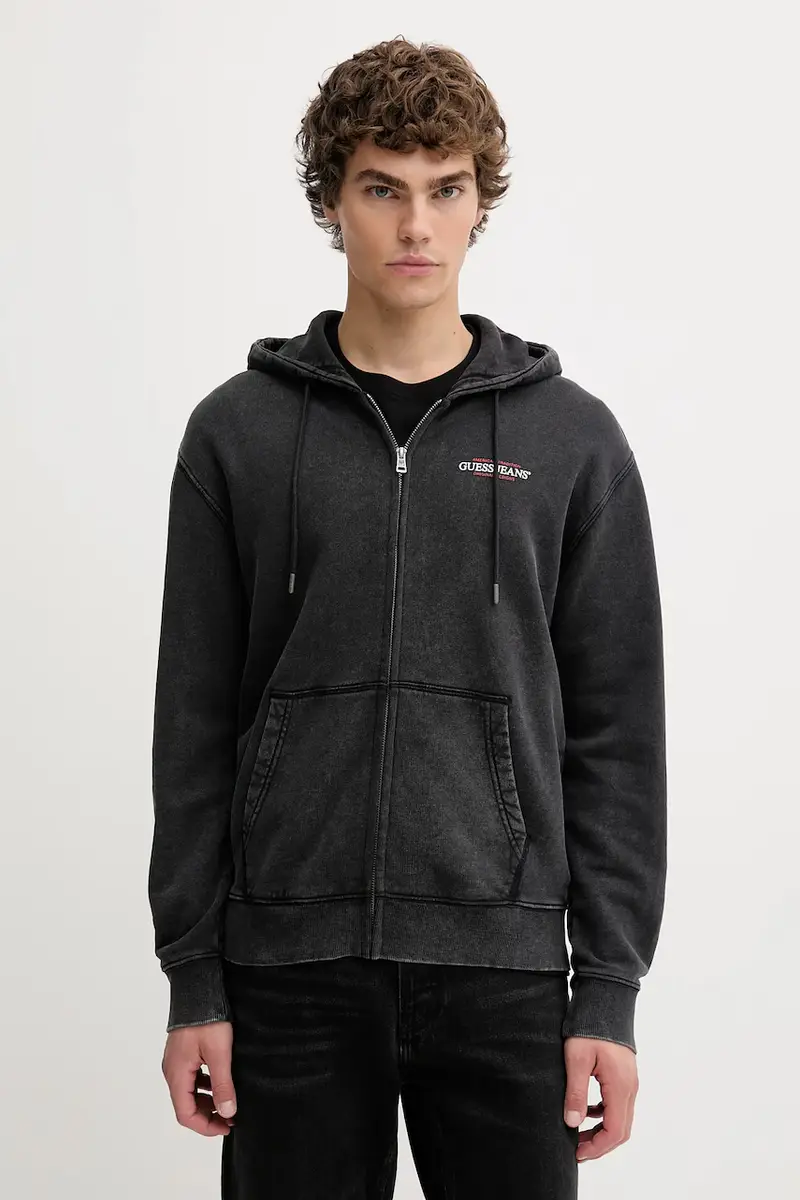 felpa in cotone uomo colore grigio M5BQ32 KCPR1