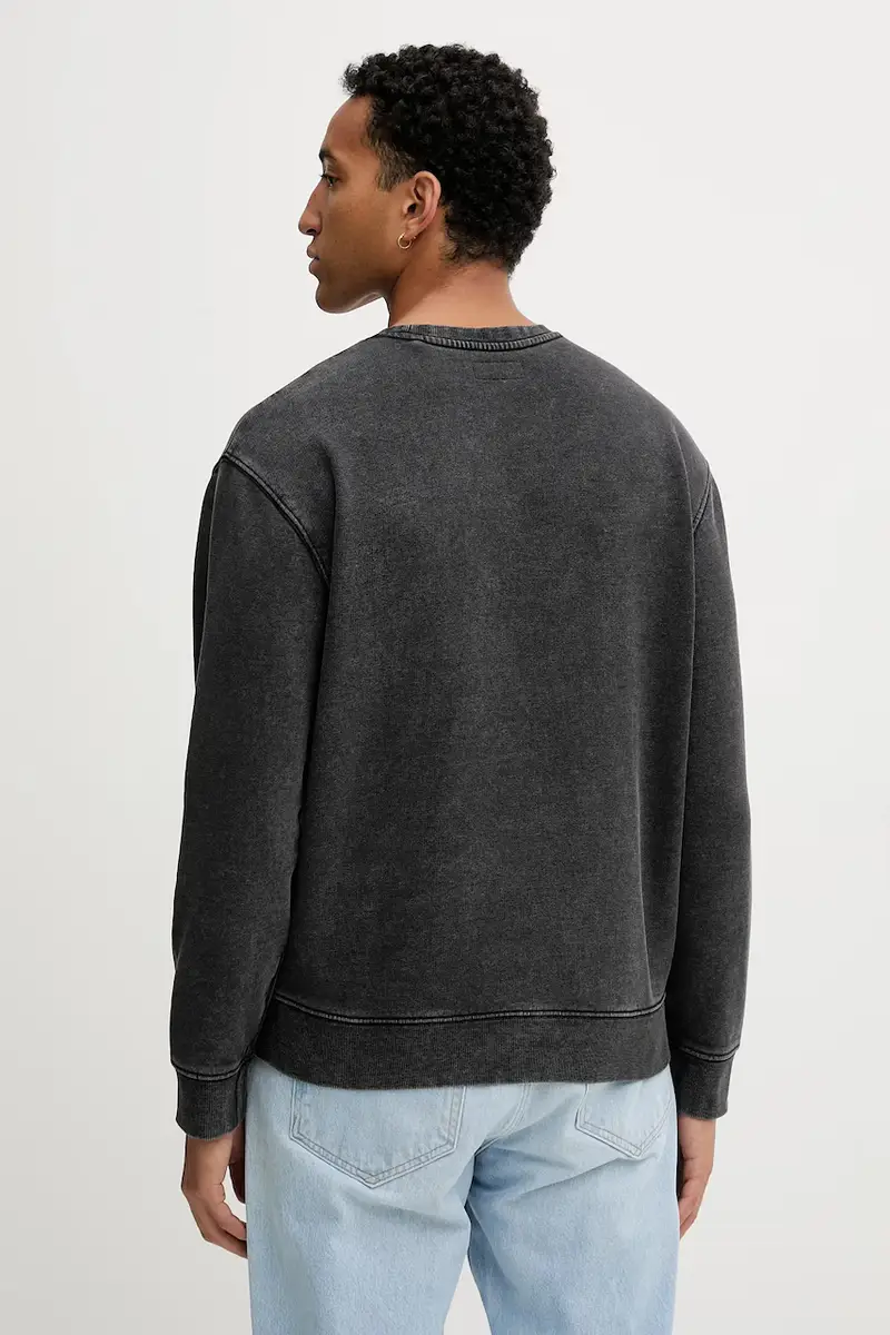 felpa in cotone uomo colore grigio M5BQ34 KCPR1 miniatura 3