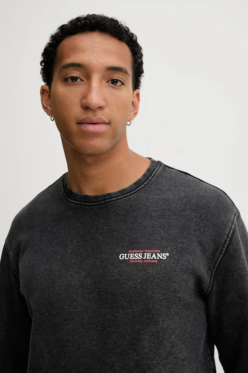 felpa in cotone uomo colore grigio M5BQ34 KCPR1 miniatura 4