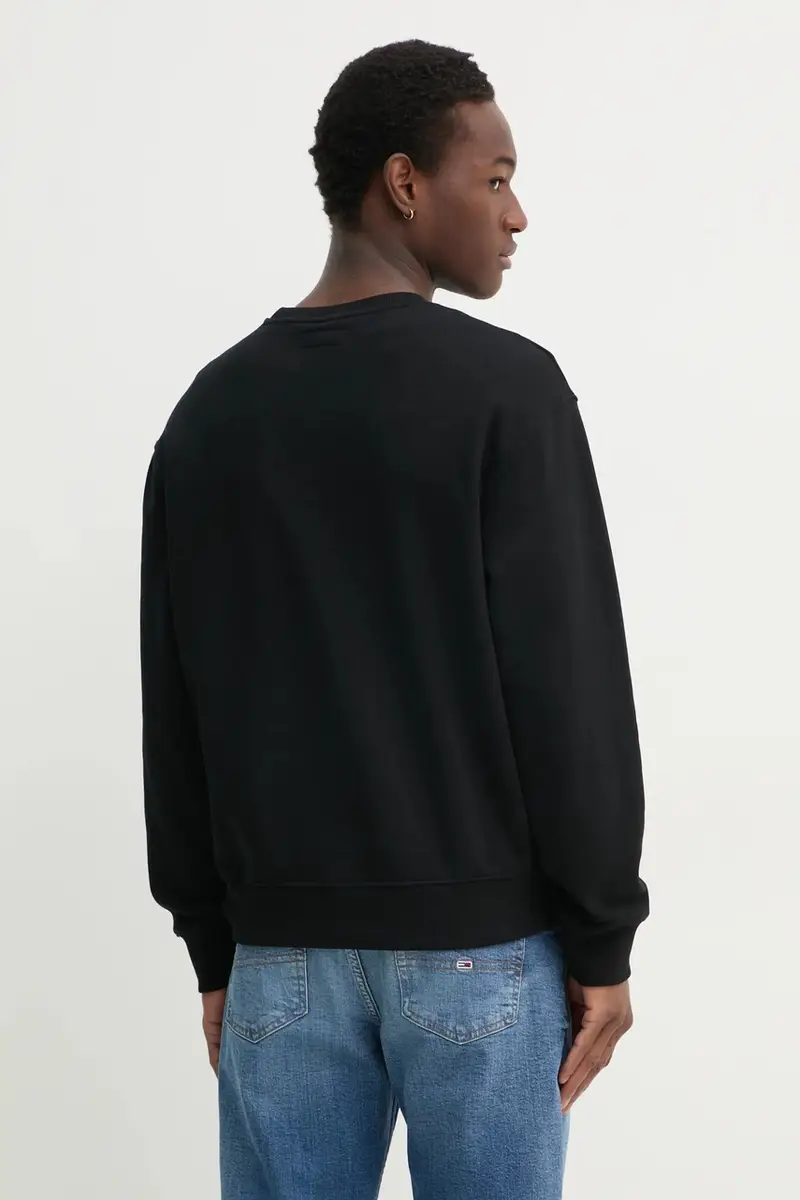 felpa in cotone uomo colore nero M5RQ40 KCPR1 miniatura 3