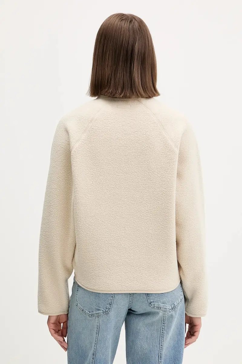 felpa in pile donna colore beige W5BQ18 K1042 miniatura 3