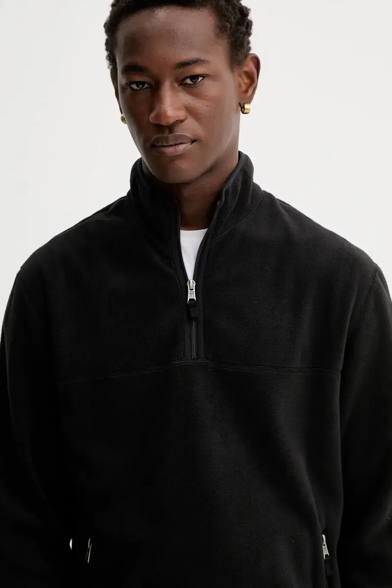 felpa in pile uomo colore nero M5BQ03 K0502 miniatura 4