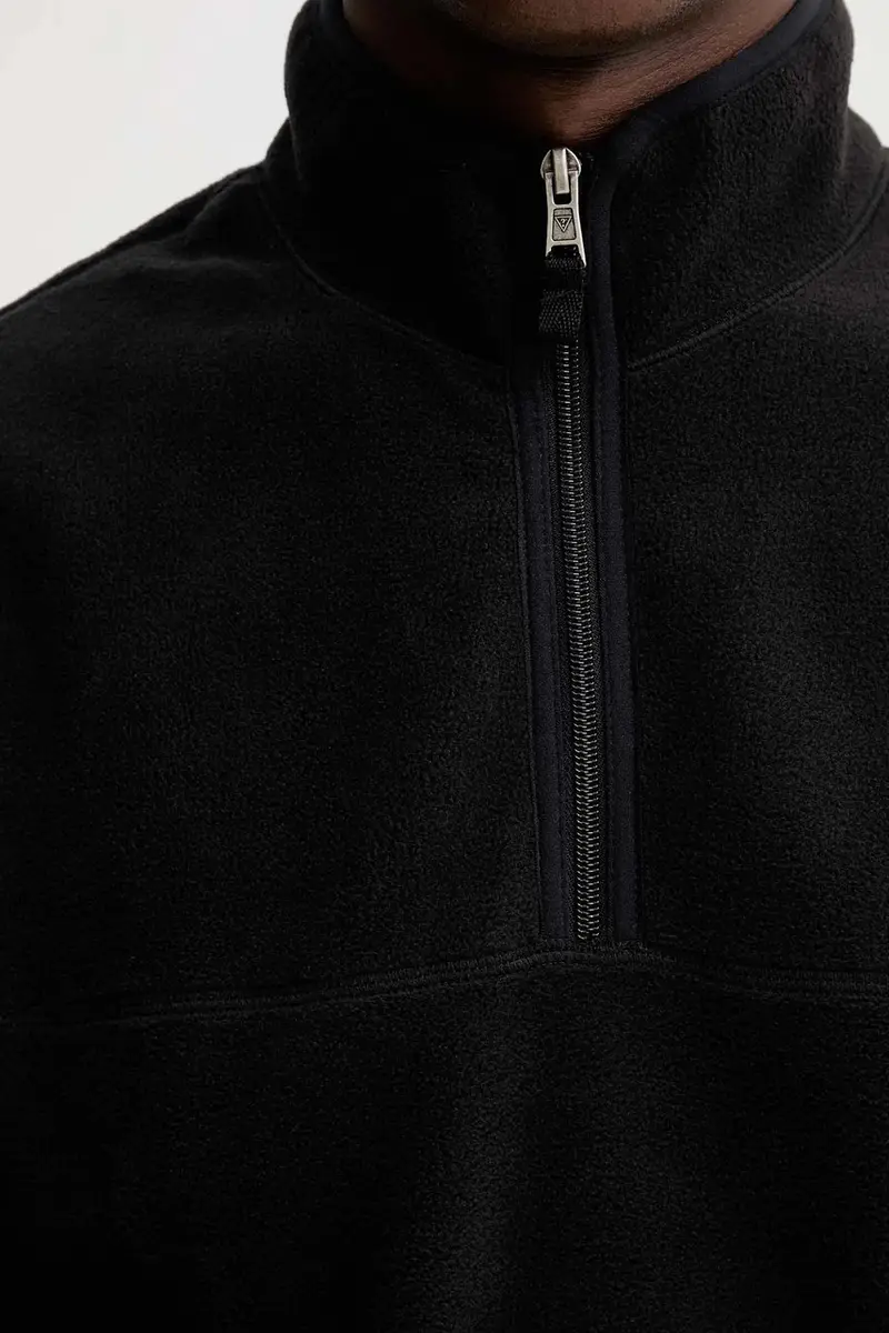 felpa in pile uomo colore nero M5BQ03 K0502 miniatura 5