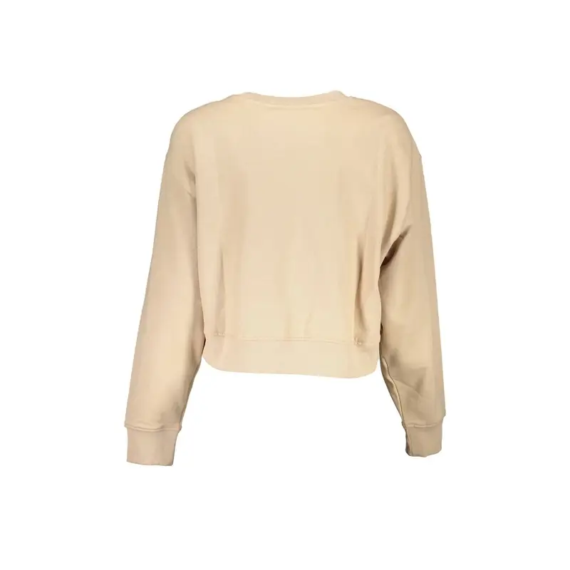 Felpa Maniche Lunghe Donna beige Stampa Logo miniatura 2