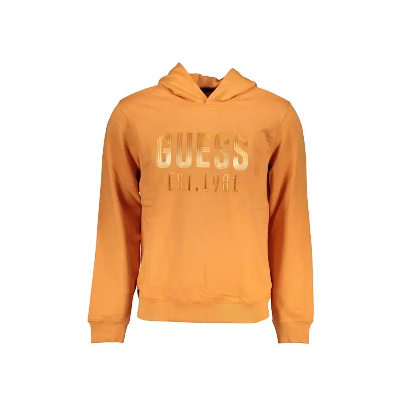 Felpa Maniche Lunghe Uomo Arancioni Applicazione Logo Arancione